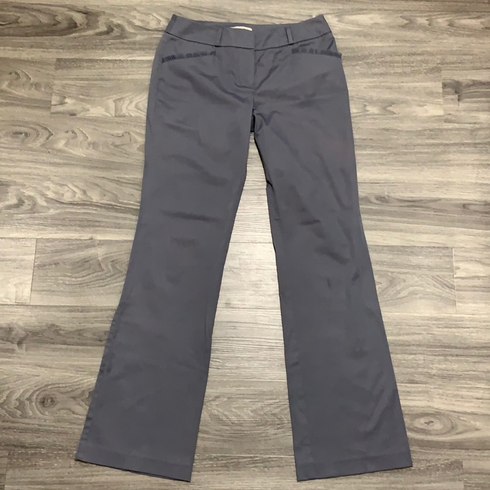 Grey pants wide leg RW&co satin material